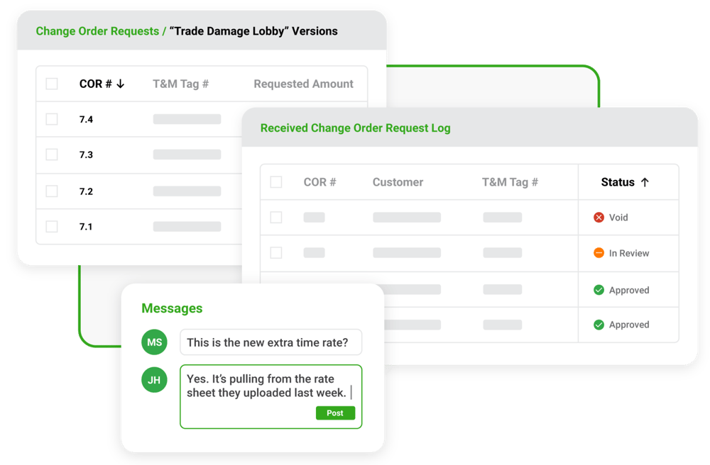 Collaborative Change Order Request Log | Clearstory