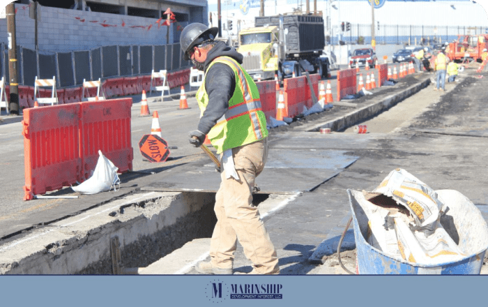 Marinship jobsite representing Construction Change Order and T&M App